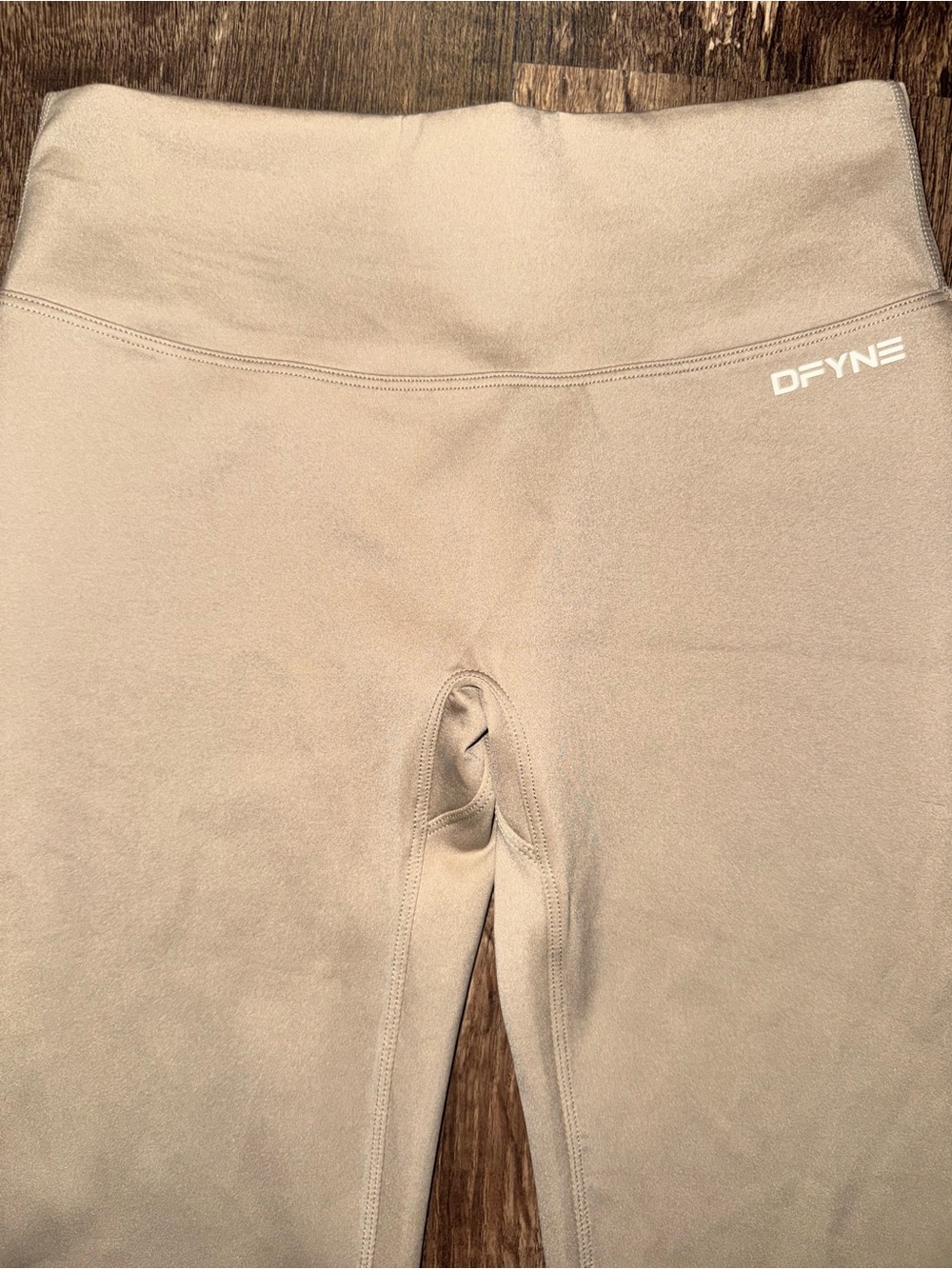 Dfyne Sculpt Flare Leggings in Taupe EUC - Picture 6 of 8